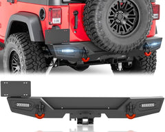 Rear Aftermarket Bumpers Compatible for 2007-2018 Jeep Wrangler JK JKU Equipped - Yzona