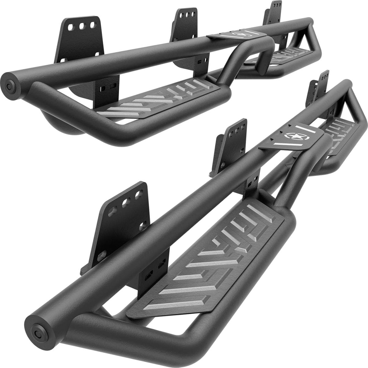 Black Running Boards for 2019-2025 Dodge Ram 1500 | Yzona