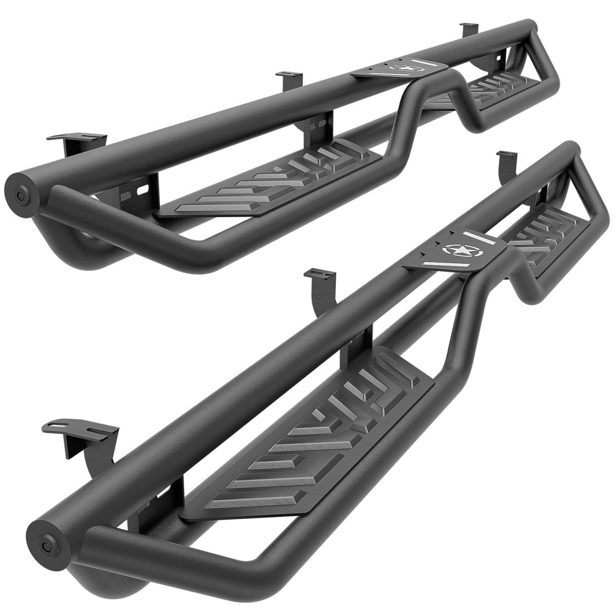 Heavy Duty Truck Side Steps Compatible with 2007-2021 Toyota Tundra Double/Extended Cab - Yzona