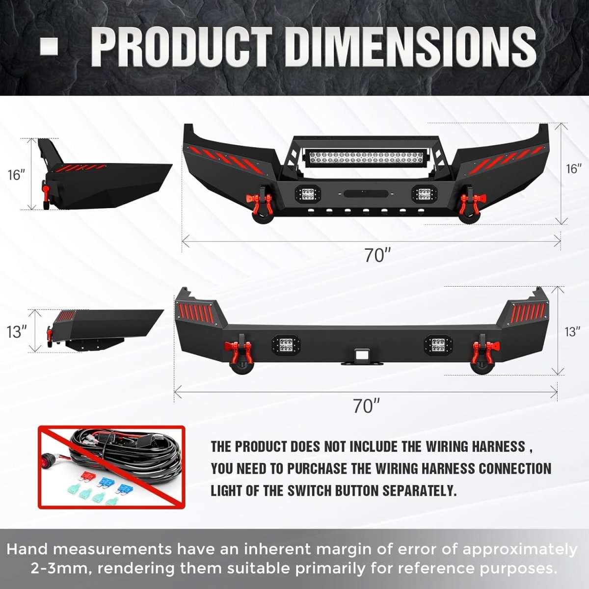 for Jeep WJ Bumpers Compatible with 1999-2004 Jeep 2nd Gen Grand Cherokee WJ | Yzona