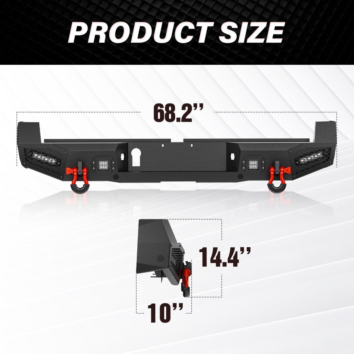 for Toyota Tacoma Aftermarket Bumpers Compatible with 2016-2023 Toyota Tacoma 3rd Gen | Yzona