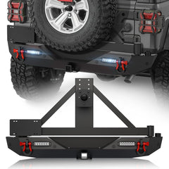 Aftermarket Back Bumpers Compatible with 2018-2025 Jeep Wrangler JL JLU