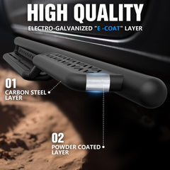 Automotive Running Boards Compatible with 2007-2014 Toyota FJ Cruiser - Yzona