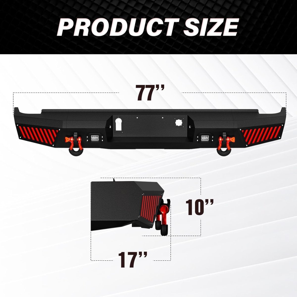 Pickup Heavy Duty Winch Bumpers for 2014-2015 GMC Sierra 1500 Equipped with LED Lights | Yzona
