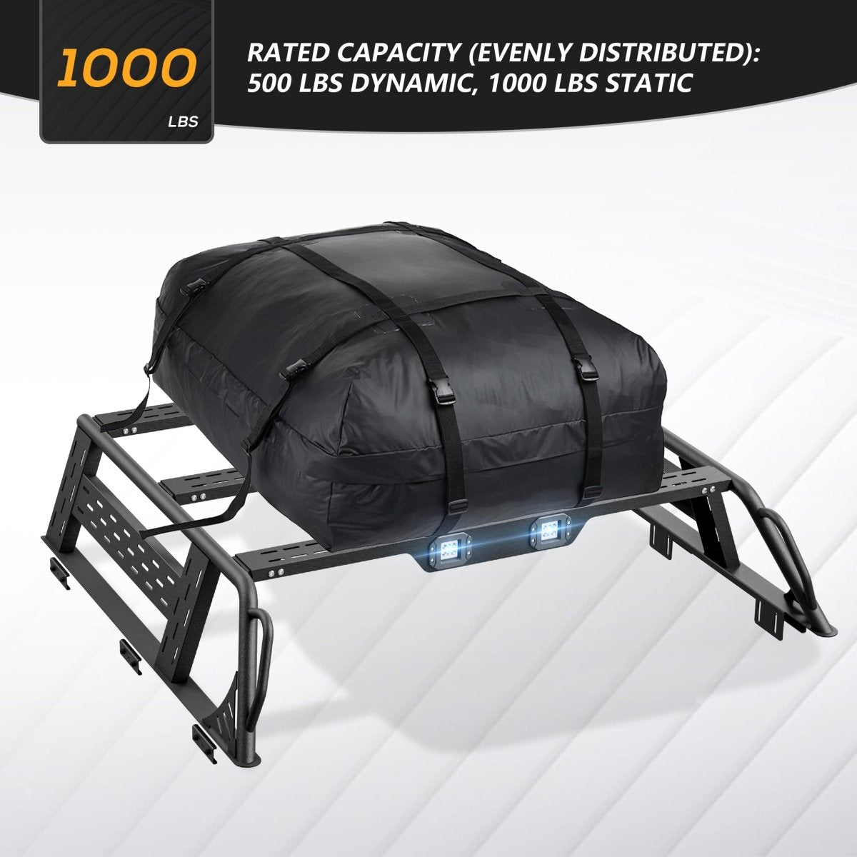 Overland Truck Roof Top Tent Bed Rack Compatible with 2005-2025 Tacoma & 2020-2025 Gladiator JT | Yzona