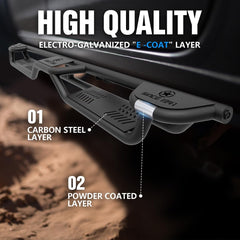 Side Step for Truck Compatible with 2020-2025 Jeep Gladiator JT 4 Door - Yzona