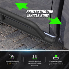 Yzona Side Steps for Single Cab TrucksCompatible with 2018-2025 Jeep Wrangler JL JLU Unlimited 4 Doors