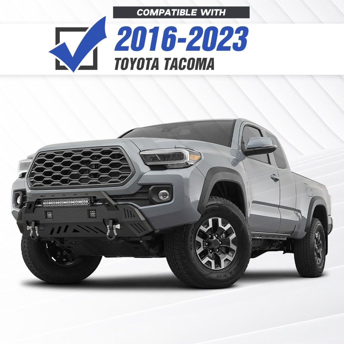 for Tacoma 3rd Gen Stubby Front Bumper Compatible with 2016-2023 Toyota Tacoma | Yzona