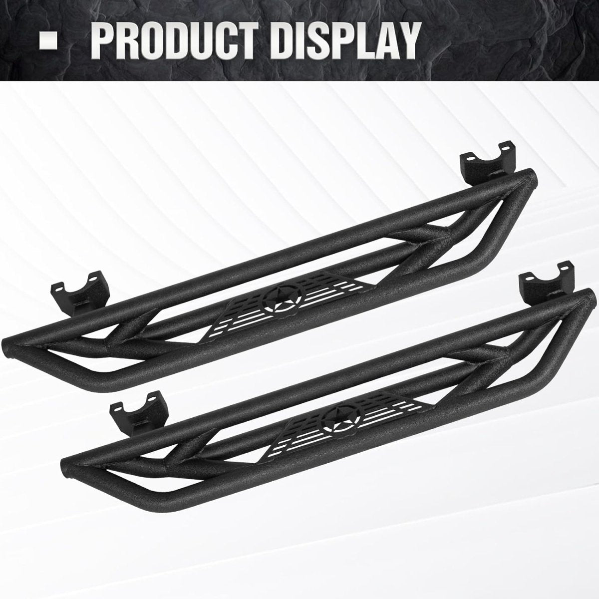 Off-Road Jeep Wrangler Step Running Boards Compatible with JK 2 Doors(07-18) | Yzona