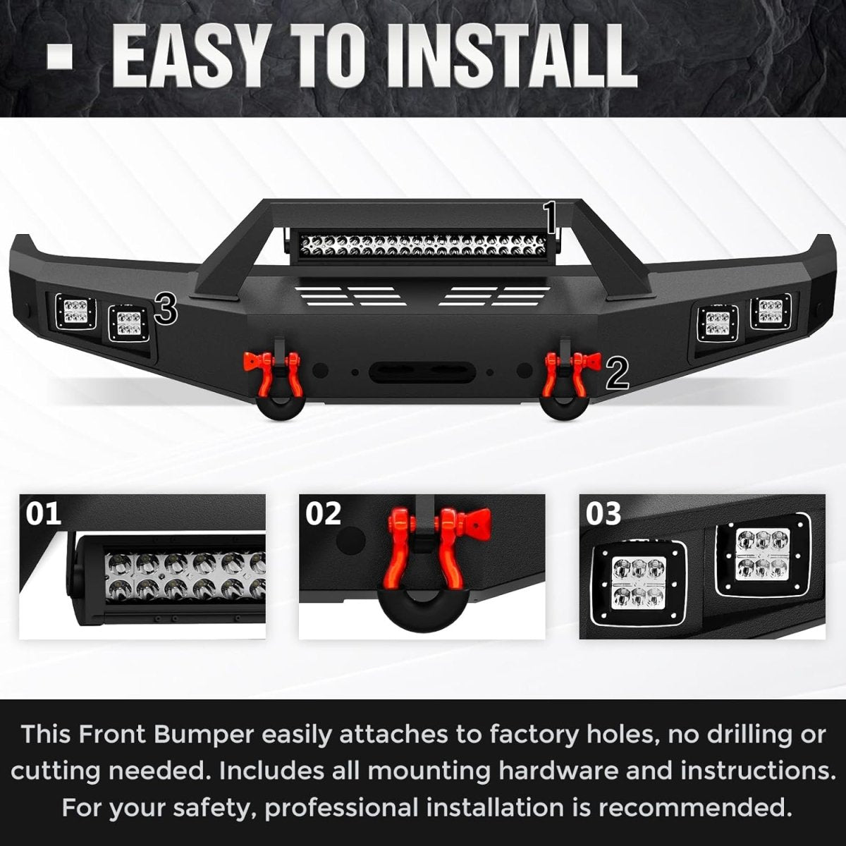 Best Replacement Bumper for 1999-2004 Land Rover Discovery 2 Rock Crawler Bumper | Yzona