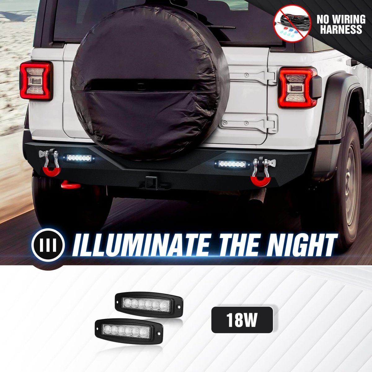 Truck Bumpers Aftermarket Compatible with 2018-2025 Jeep Wrangler JL JLU Unlimited