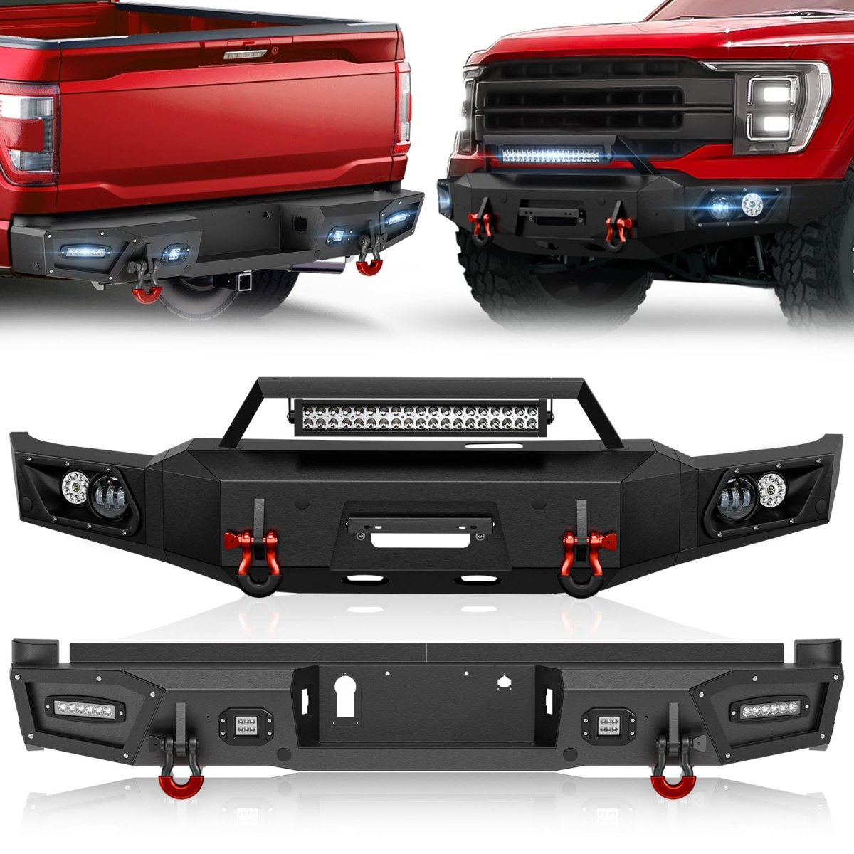 Winch Plate Front & Rear Car Bumpers for Sale 2015-2017 Ford F150(Excluding Raptor and Ecoboost) with Winch Plate | Yzona