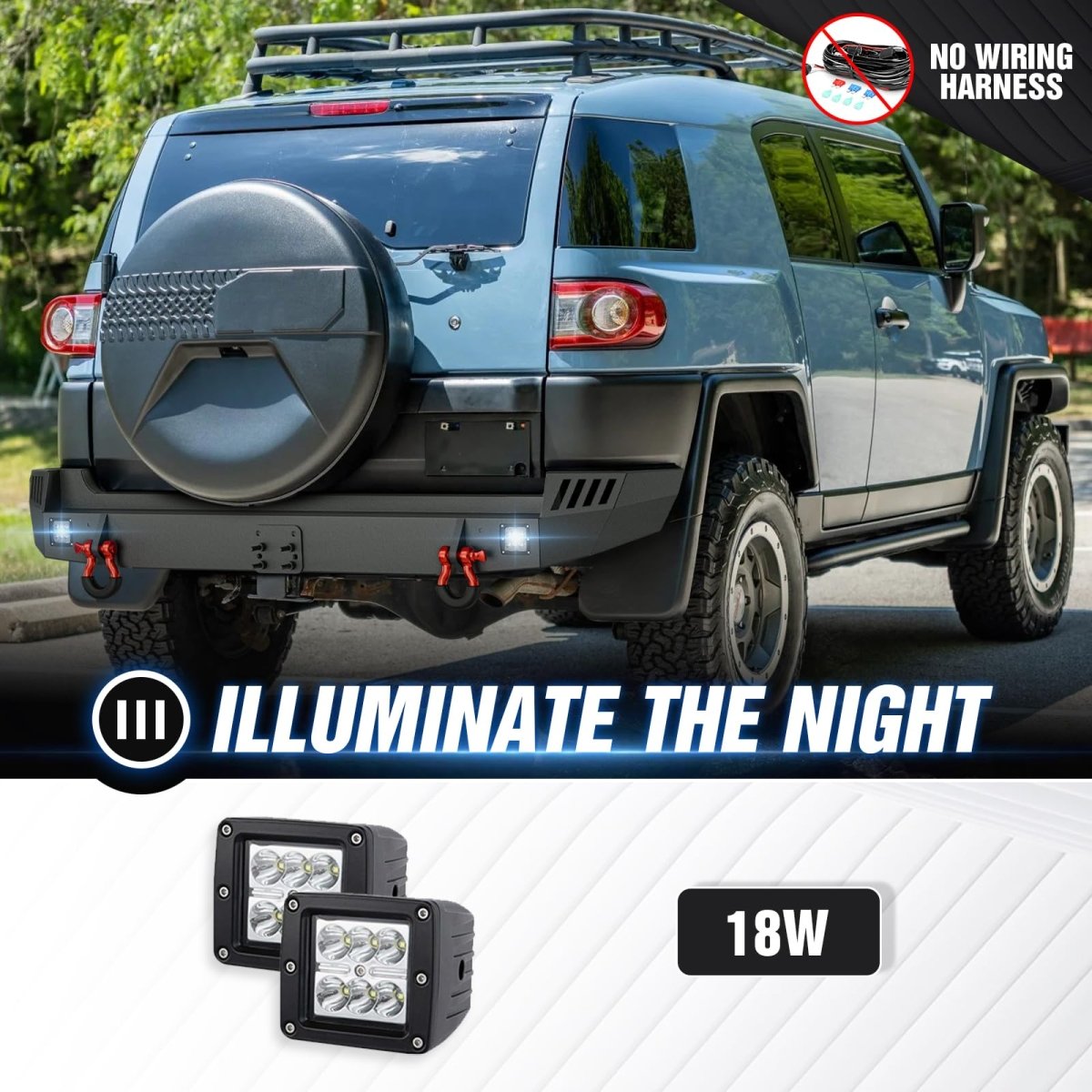 Aftermarket Bumpers for FJ Cruiser Compatible with 2007-2014 Toyota FJ Cruiser 1st Gen | Yzona