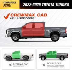 Yzona Running Boards CrewMax Cab for 2022-2025 Toyota Tundra