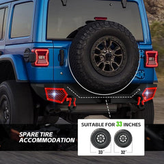 Affordable Off Road Bumpers for 2018-2024 Jeep Wrangler JL JLU Unlimited Off-road Bumpers with LED Lights | Yzona