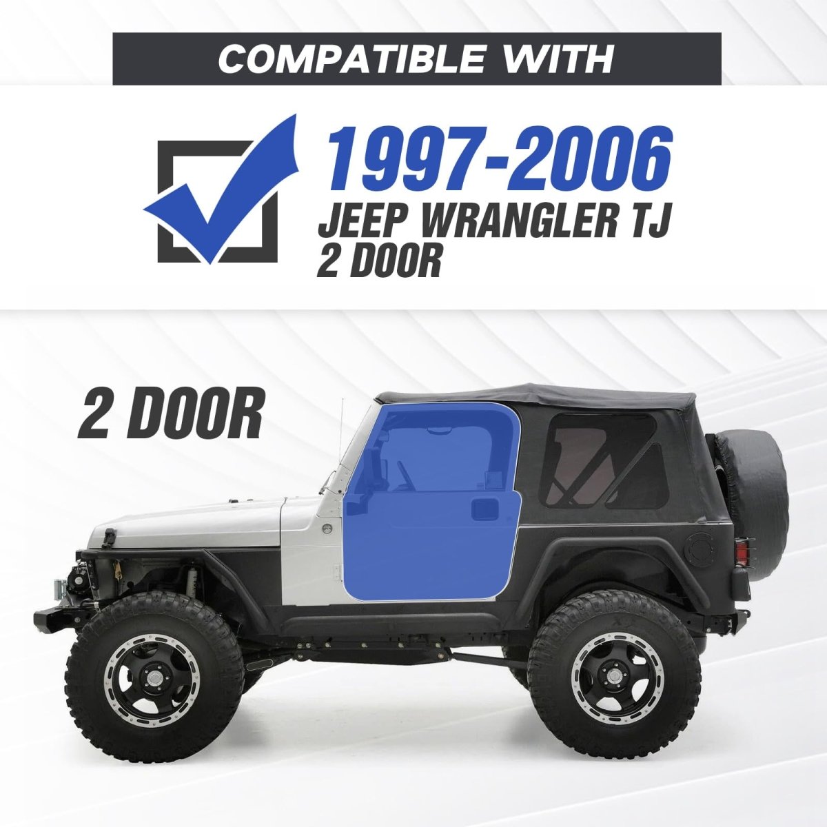 Side Steps for Jeep Wrangler TJ Compatible with 1997-2006 - Yzona