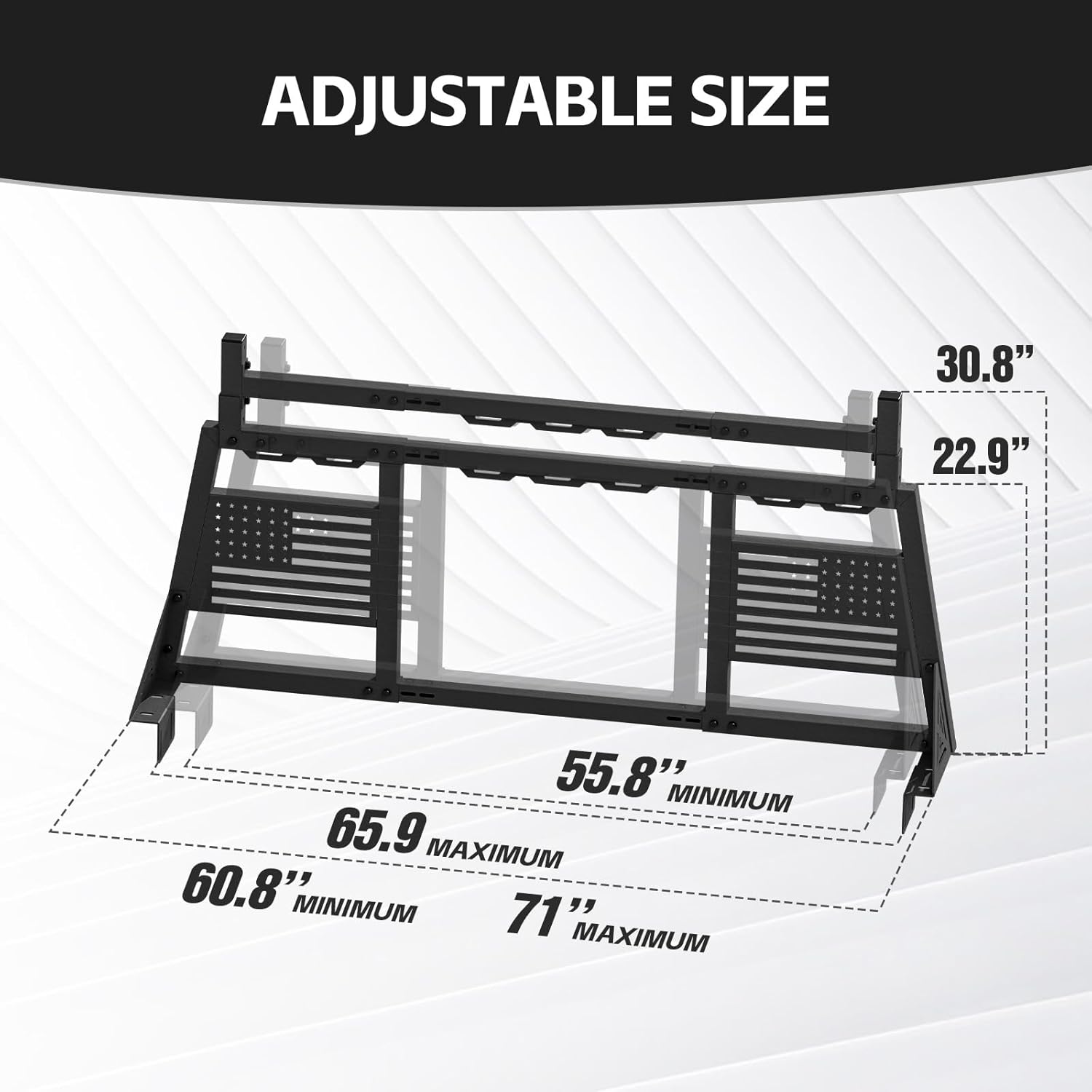 Yzona Universal Extendable Pickup Headache Racks for Trucks
