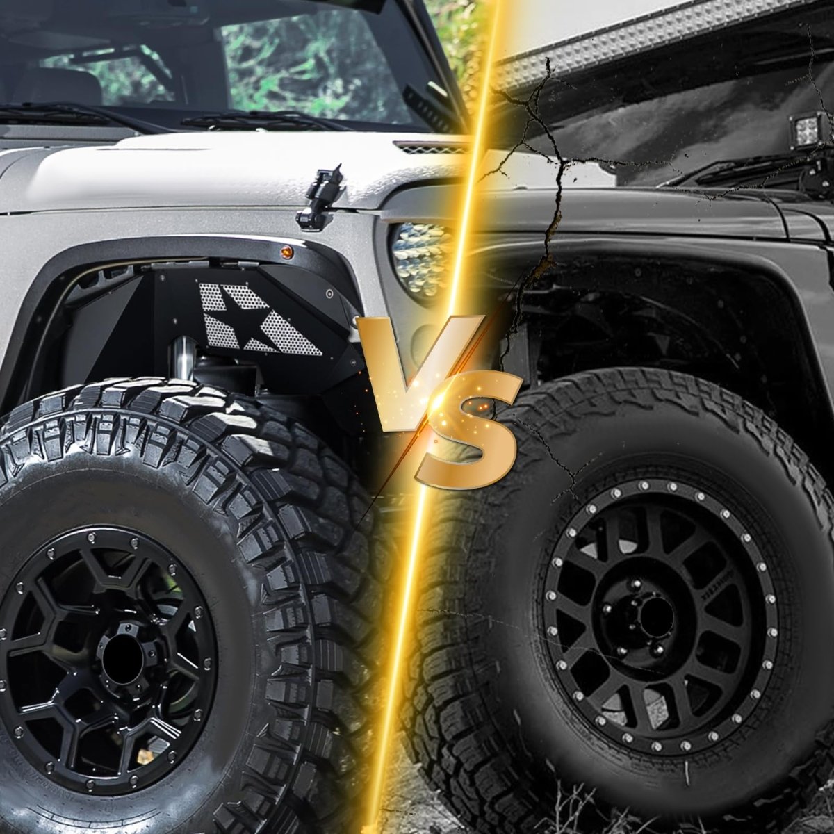 Front Inner Fender Compatible with 2007-2018 Jeep Wrangler JK & JKU Unlimited Sport Sahara Rubicon - Yzona
