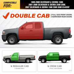 Black Side Steps for 1999-2006 Silverado & Sierra 1500 | 2001-2006 Silverado & Sierra 2500 3500HD - Yzona