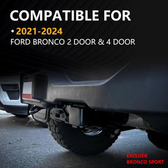 for Ford Bronco 2 Inch Trailer Hitch Receiver | 21-25 Ford Bronco 2 Door & 4 Door Hitch Receiver with Cover | Yzona
