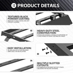 4 LED Lights Roof Rack Cargo Basket Compatible with 2021-2025 Ford Bronco Hardtop 4-Door | Yzona