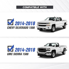 Heavy Duty Rear Truck Bumpers for 2014-2018 Chevy Silverado 1500 & GMC Sierra 1500 | Yzona