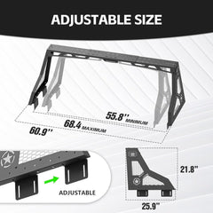 Pickup Universal Adjustable Truck Chase Rack Roll Bar with LED Light | Yzona