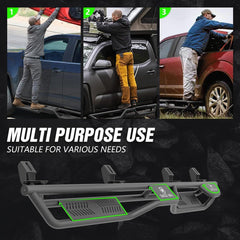 Frame Mounted Running Boards Compatible with 2020-2025 Jeep Gladiator JT 4 Door | Yzona