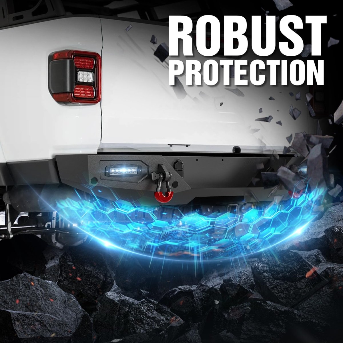 Best Replacement Bumpers Compatible with 2020-2025 Jeep Gladiator JT 2/4 Doors - Yzona