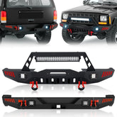 for Jeep Front & Rear Winch Bumpers Compatible with 1984-2001 Jeep Grand Cherokee XJ (2/4 Doors)| Yzona