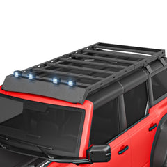 4 LED Lights Roof Rack Cargo Basket Compatible with 2021-2025 Ford Bronco Hardtop 4-Door | Yzona