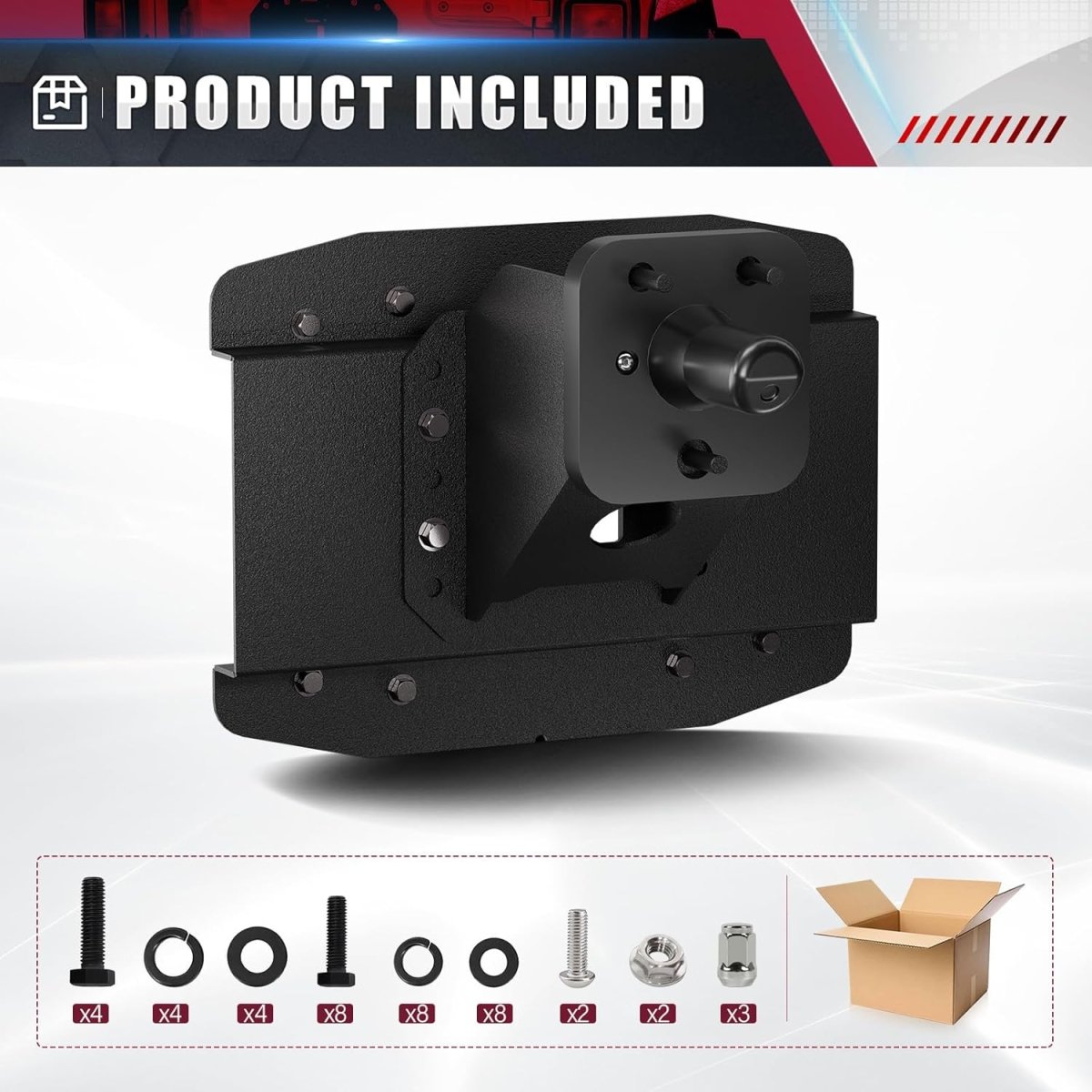 Adjustable Spare Tire Carrier Compatible with 2018-2025 Jeep Wrangler JL JLU