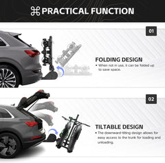 2pcs Bicycle Carrier for Car with Ramp | Foldable & Lockable Bike Racks | Yzona