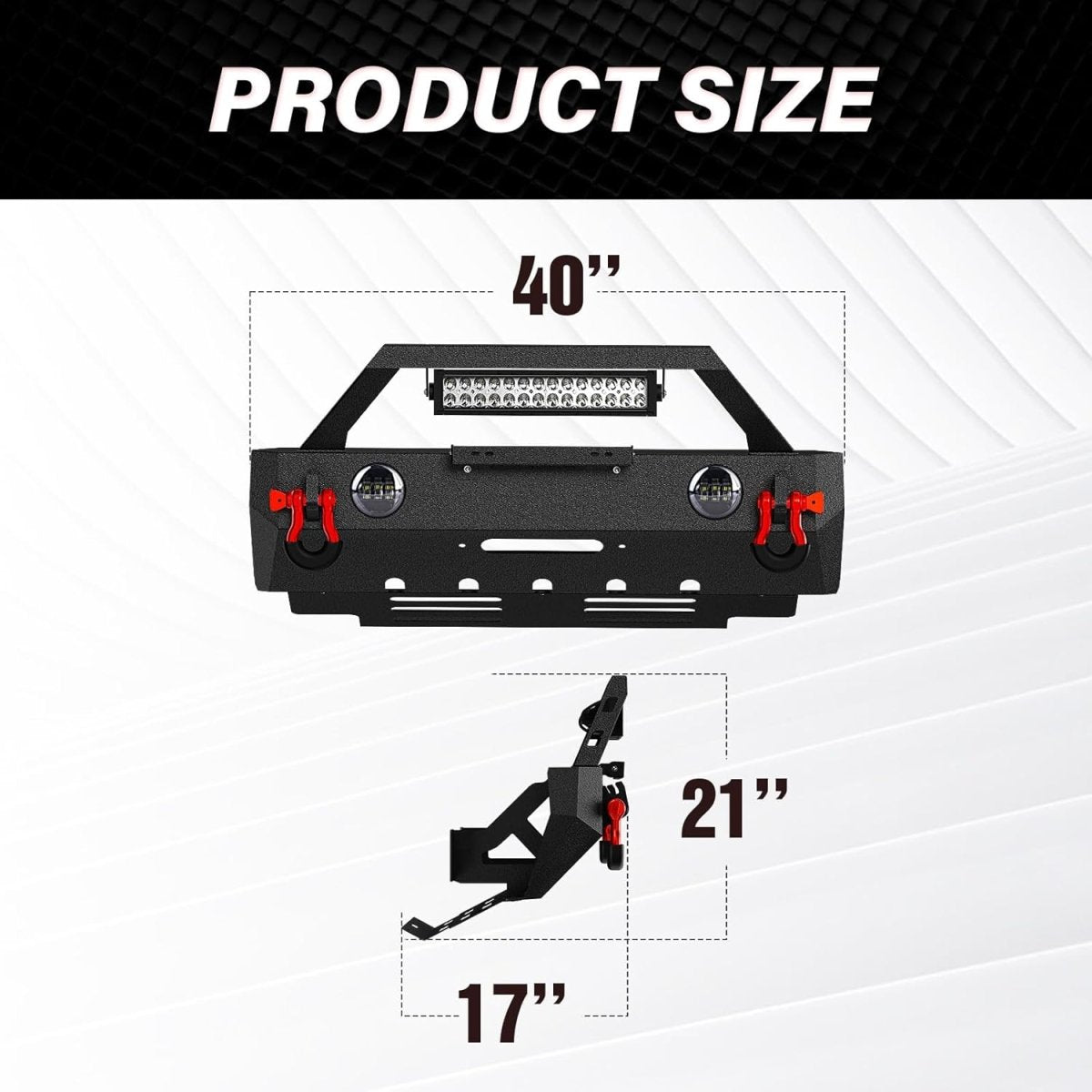 for Aftermarket Toyota Front Bumper Compatible with 2010-2023 Toyota 5th Gen 4Runner (Not fit 2010-2013 SR5)| Yzona