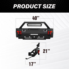 for Aftermarket Toyota Front Bumper Compatible with 2010-2023 Toyota 5th Gen 4Runner (Not fit 2010-2013 SR5)| Yzona