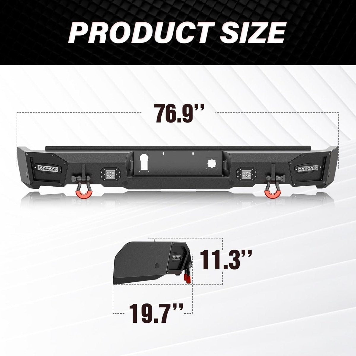 Rear Overland Durable Bumpers for 2019-2024 Chevy Chevrolet Silverado 1500 & GMC Sierra 1500 | Yzona