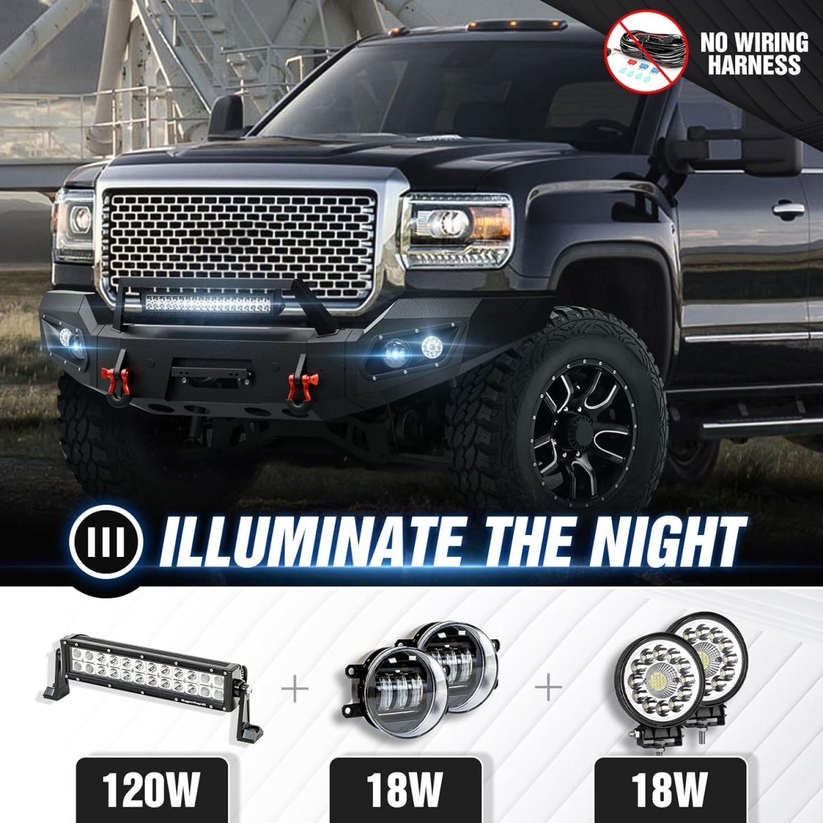 Heavy Duty Front Bumpers for Trucks 2015-2019 GMC Sierra 2500 3500 HD | Yzona