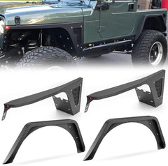 Yzona 1997-2006 Jeep Wrangler TJ & 2004-2006 Jeep Wrangler LJ Flat Front & Rear Fender Flares