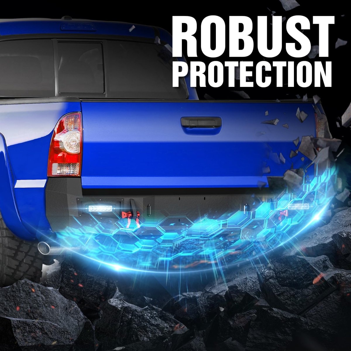 Replacement Car Bumpers Compatible with 2005-2015 Toyota Tacoma - Yzona