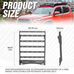 Overland Roof Rack Cargo Basket Compatible with 2005-2023 Toyota Tacoma | Yzona