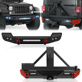 for Full Width Best Jeep Wrangler Bumpers Compatible with 2007-2018 Jeep Wrangler JK JKU Unlimited | Yzona