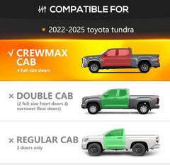 for CrewMax Cab Running Boards Compatible with 2022-2025 Toyota Tundra | Yzona