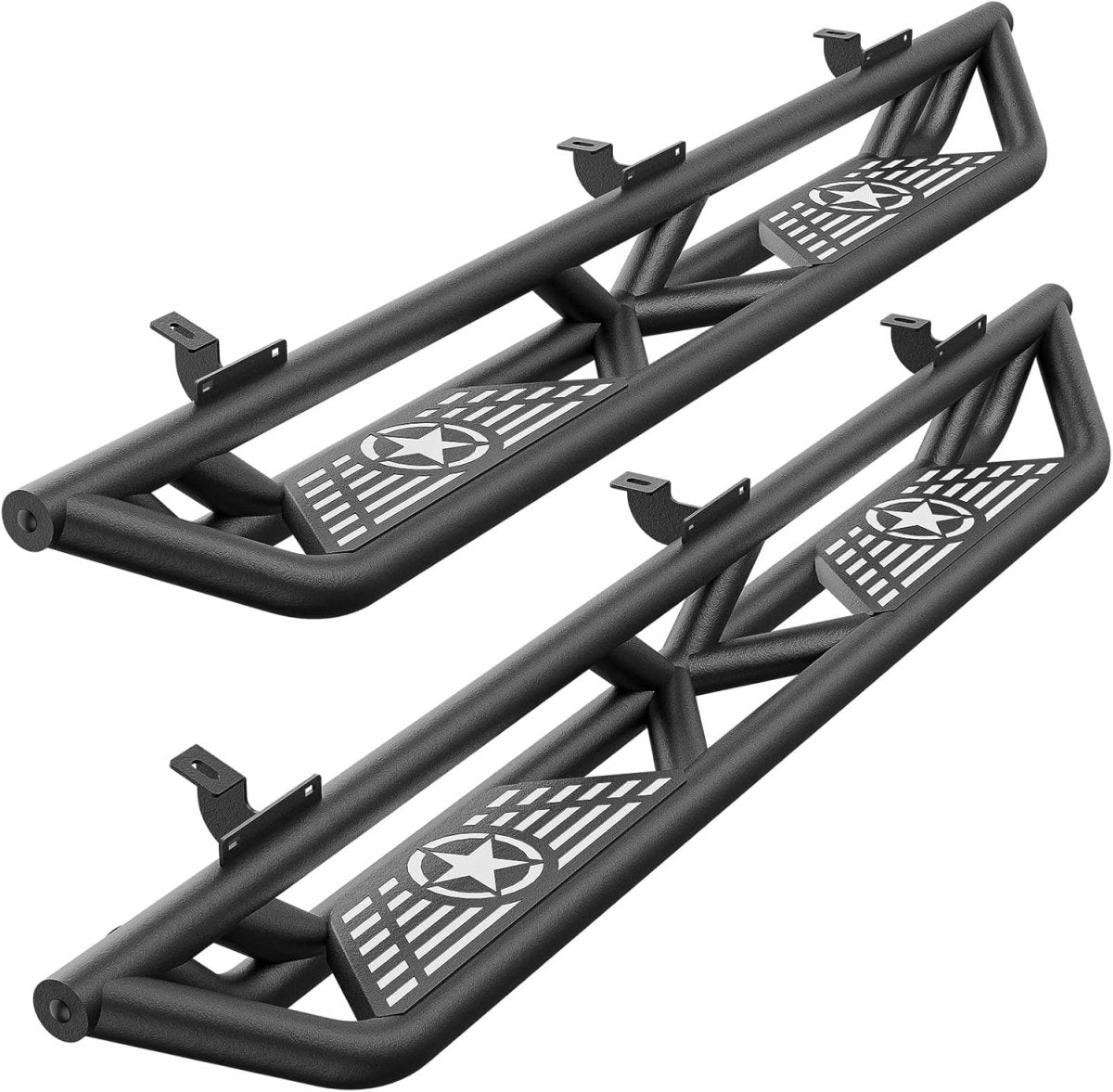thumbnail image 2 of Estribos Para Jeep Wrangler 4 Puertas Running Boards For 2007-2018 Jeep Wrangler JK 4 Doors Steel Side Steps Nerf Bars Rock Sliders 2 of 13