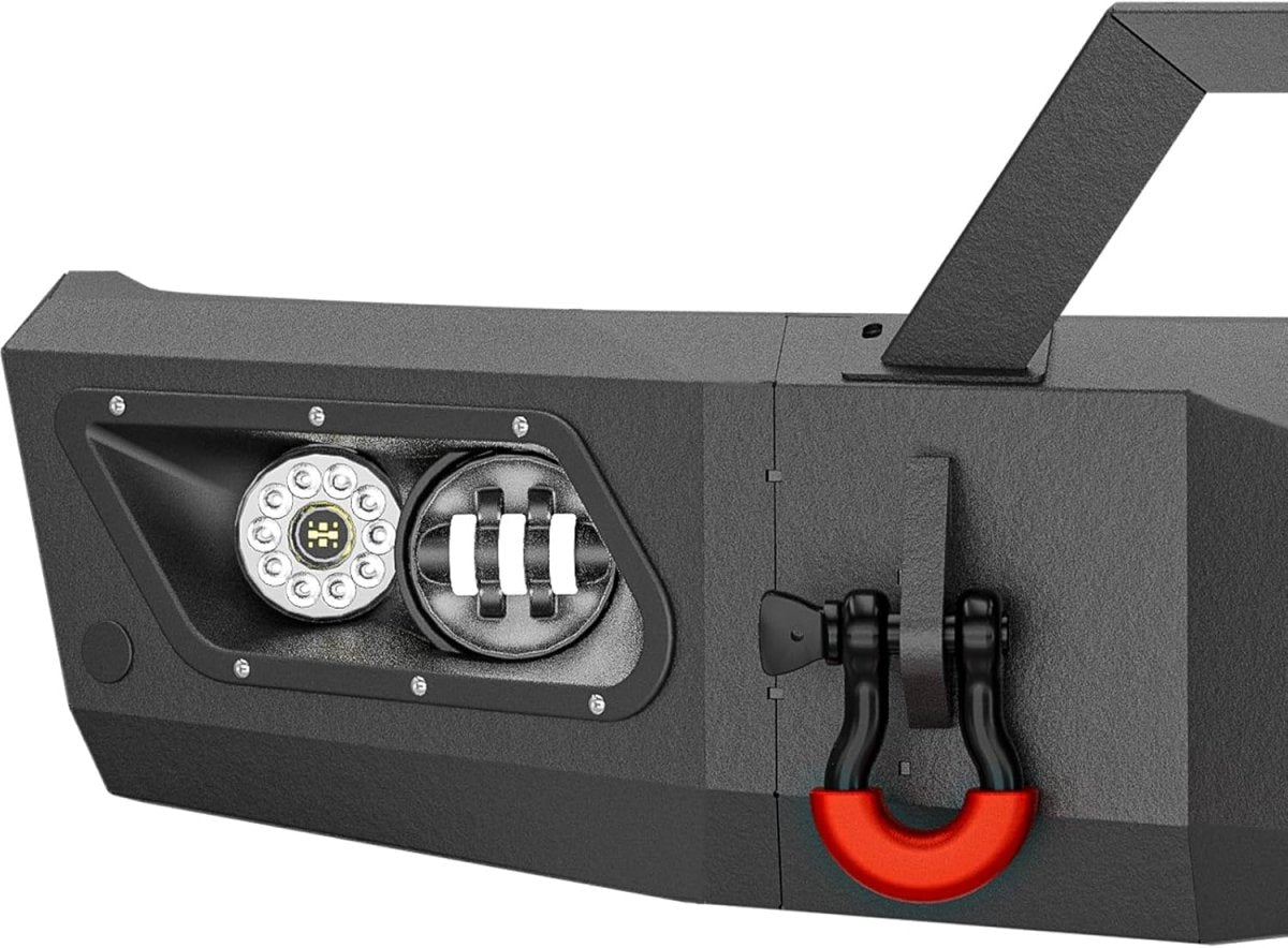 for Off Road Bumpers Ram 1500 Compatible with 2015-2018 Dodge Ram 1500 Rebel with LED Lights | Yzona