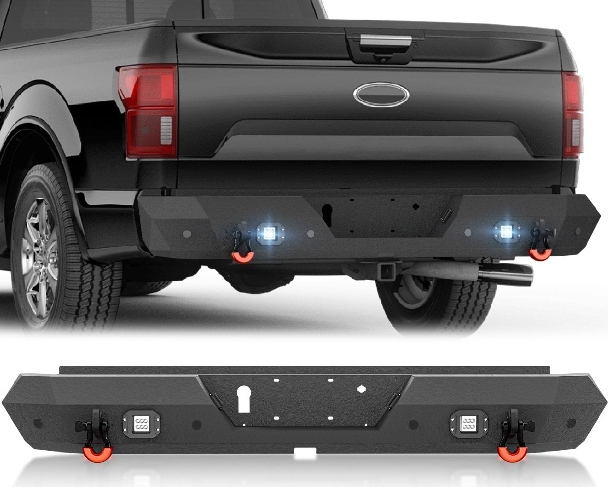 Aftermarket Super Duty Bumpers Compatible with 2015-2020 F150 XLT & LTD & Platinum Edition | Yzona