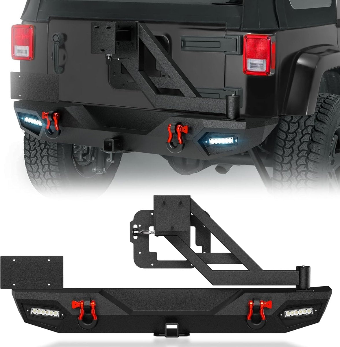 Aftermarket Rear Wrangler Jeep for 2007-2018 Jeep Wrangler JK JKU Unlimited 2/4 Doors | Yzona