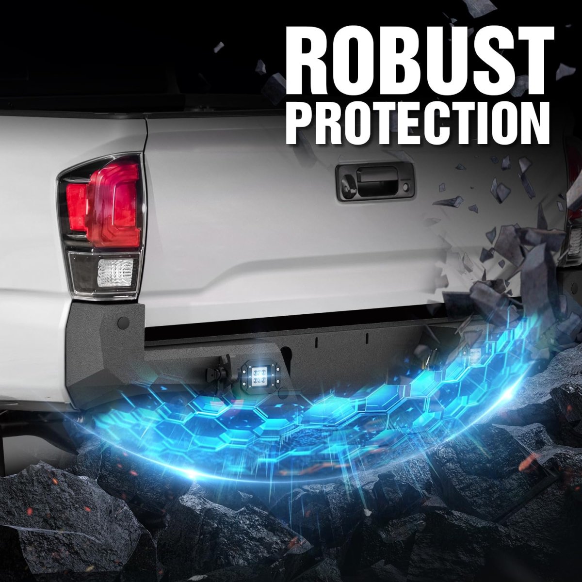 Replacement Truck Bumpers Compatible with 2016-2023 Toyota Tacoma - Yzona