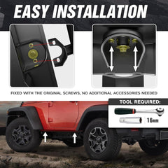 Off-Road Jeep Wrangler Step Running Boards Compatible with JK 2 Doors(07-18) | Yzona