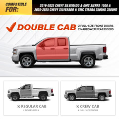 Side Step for 2019-2025 Silverado & Sierra 1500, 2020-2025 Silverado/Sierra 2500 3500HD Extended Cab - Yzona