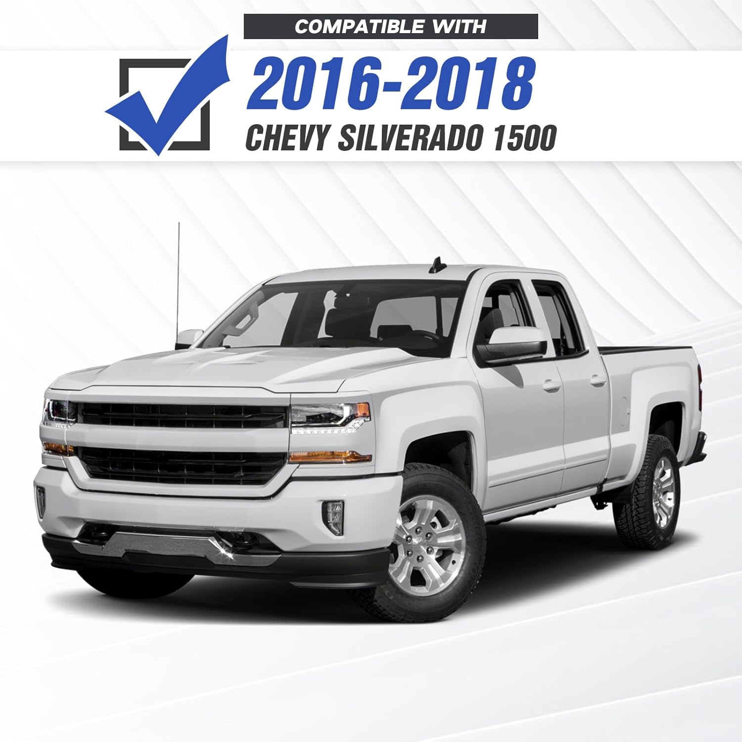 Off Road Truck Front Bumper for 2016-2018 Chevy Chevrolet Silverado 1500 with Winch Plate | Yzona